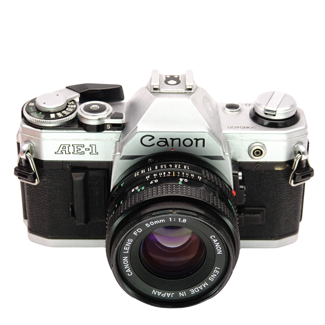 Canon AE-1 + 3 objectifs FD – Kit argentique complet - Photo, audio & vidéo Canon AE-1 + 3 objectifs FD – Kit argentique complet - Photo, audio & vidéo