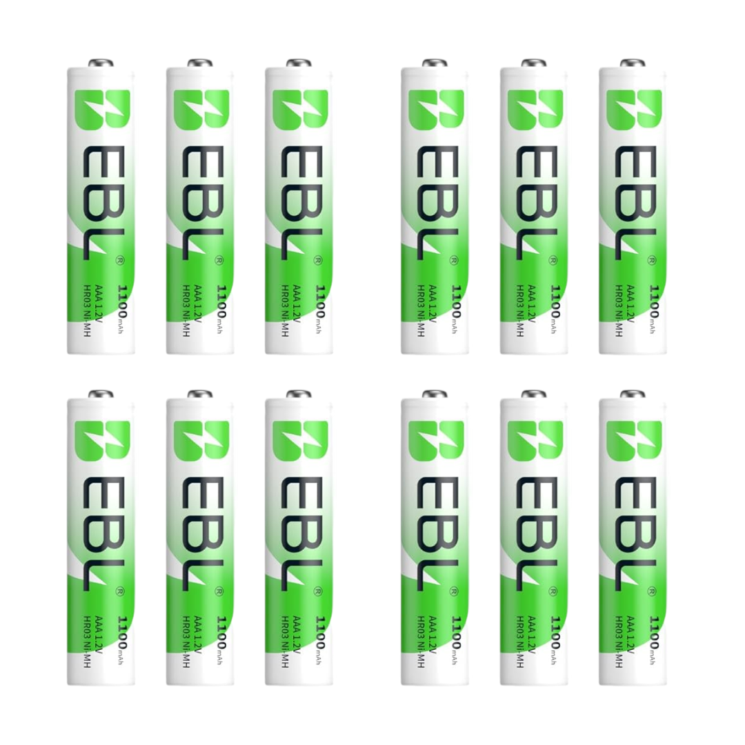 EBL AAA Akkus 1100mAh (12er Pack)