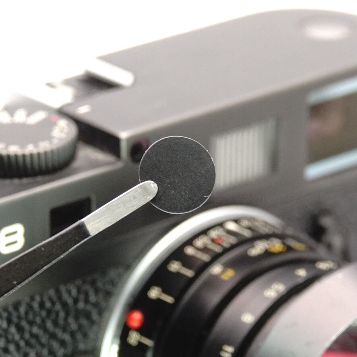 Zierblende Rotpunkt Cover schwarz für Leica M10, M6, M7, M8, M9 & Leica Q