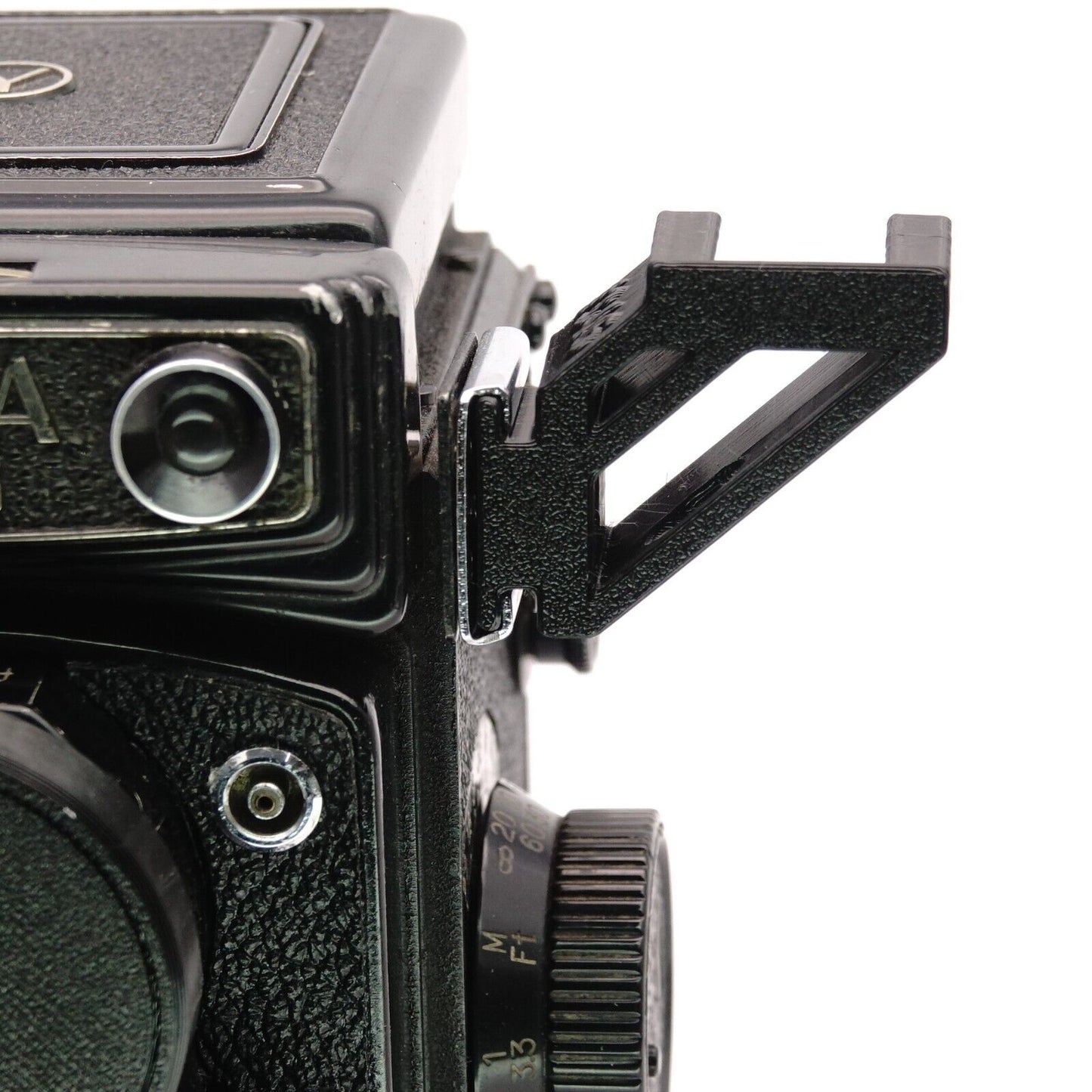 90° Kaltschuh Adapter für Yashica 124G, Mamiya C330, Rolleiflex & mehr