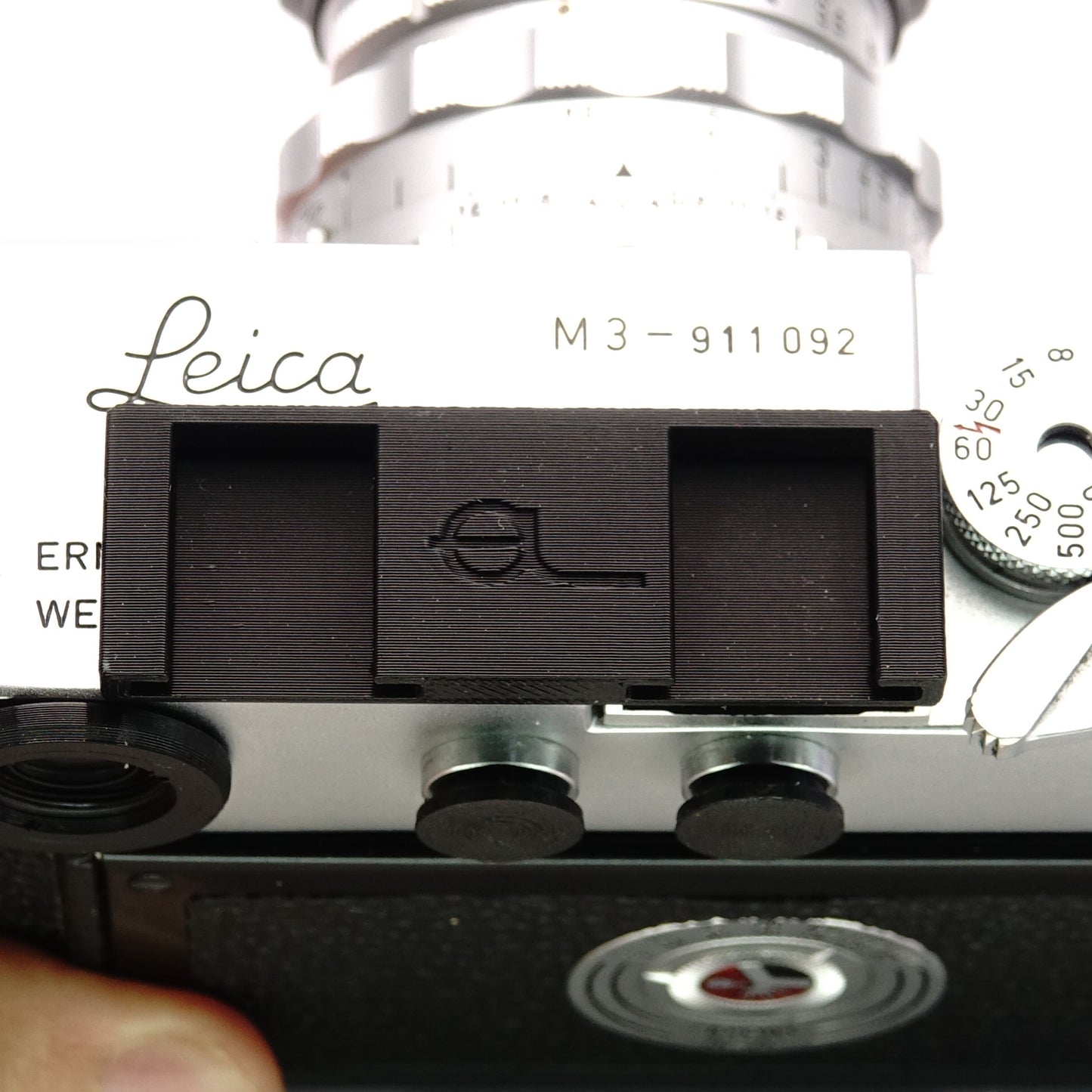 Adattatore doppio a freddo per esposimetro e mirino esterno