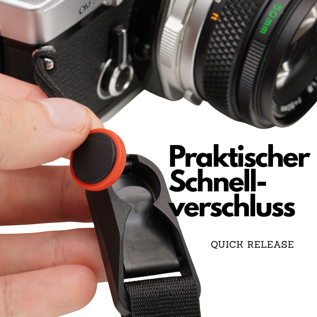 Kamera-Tragegurt mit Schnellverschluss für Analogkameras