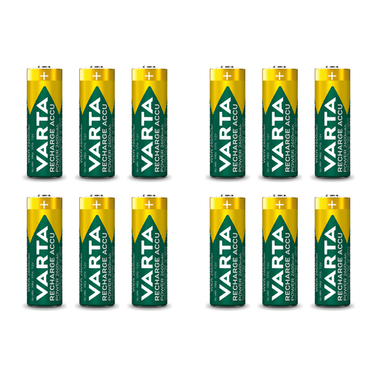 Zwölf Varta Recharge Accu Power AA Akkus 2600 mAh