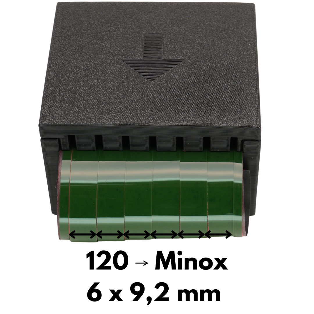 Filmschneider für Minox 9.2mm Film (aus 120 & 35mm) mit Sicherheitsdeckel