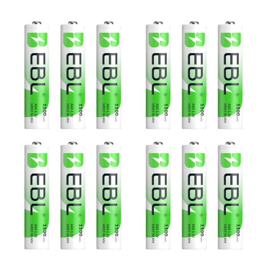 EBL AAA Akkus 1100mAh (12er Pack)