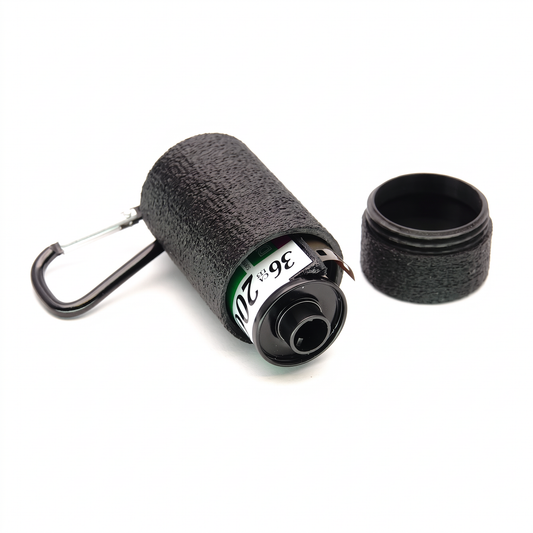 Filmkanister Schlüsselanhänger mit Karabiner für 35mm (Kleinbildfilm)