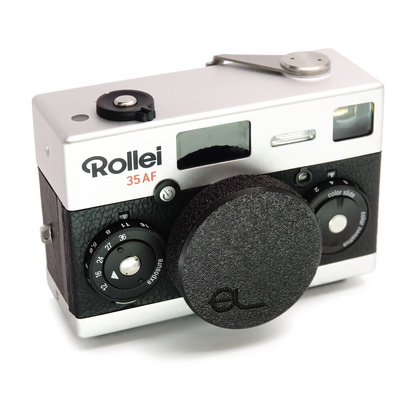 Zubehör für Rollei 35 AF (Objektivdeckel, Filteradapter, Gegenlichtblende, Halfcase)
