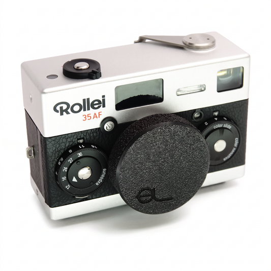 Zubehör für Rollei 35 AF (Objektivdeckel, Filteradapter, Gegenlichtblende, Halfcase)