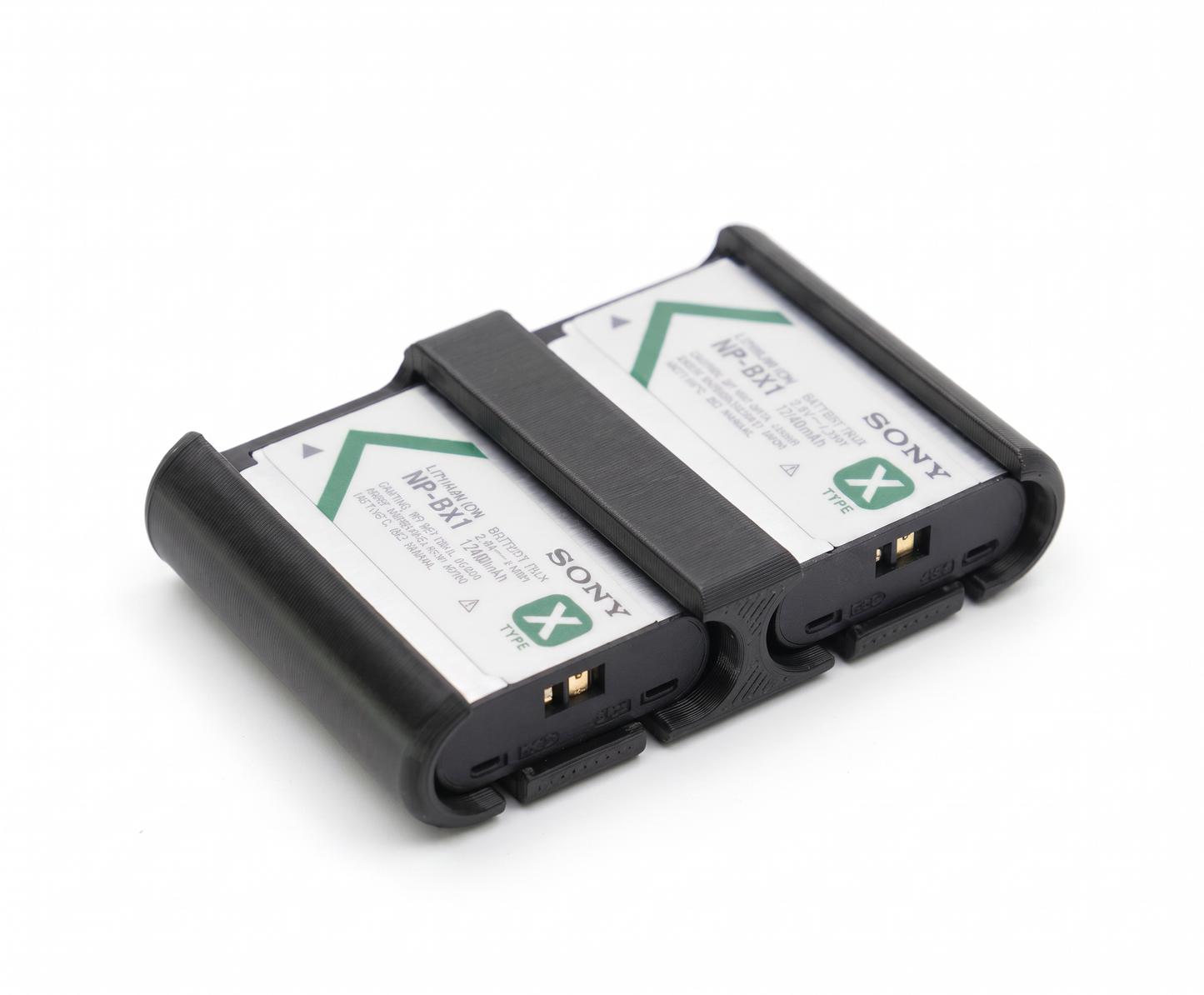 Batteriehalter für Sony NP-BX1 Akkus (kompatibel mit RX100 + ZV-1, 2 Stück)