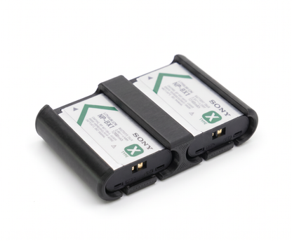 Batteriehalter für Sony NP-BX1 Akkus (kompatibel mit RX100 + ZV-1, 2 Stück)