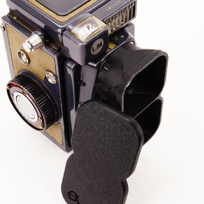 Lens hood & cap for Yashica 44, 44LM, 44A (Bay 1 / 28.5mm)