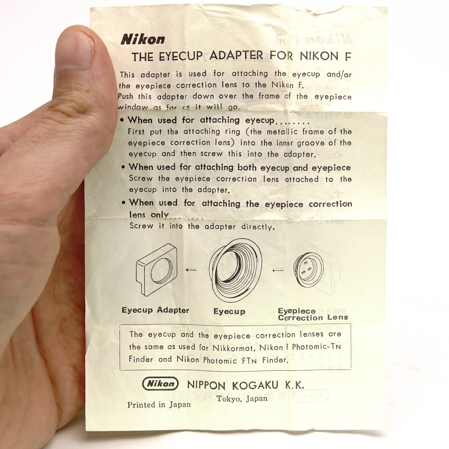 Adapter rechteckig zu rund für Nikon F & Nikkormat Augenmuschel