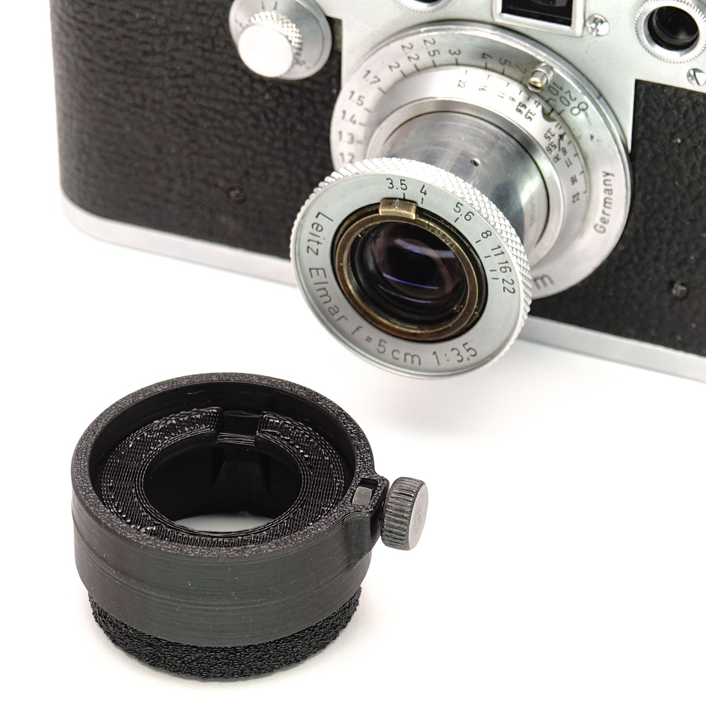 VALOO Lens Hood with Aperture Adjustment for Leica 5cm f/3.5 Elmar