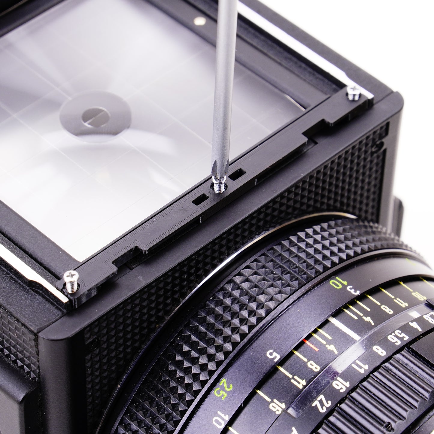 Fermaglio per otturatore per Rolleiflex 6006, 6008 & SLX mirino (incl. viti)