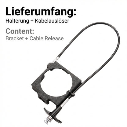 Cable release with adapter for Holga 120 N FN CFN & more