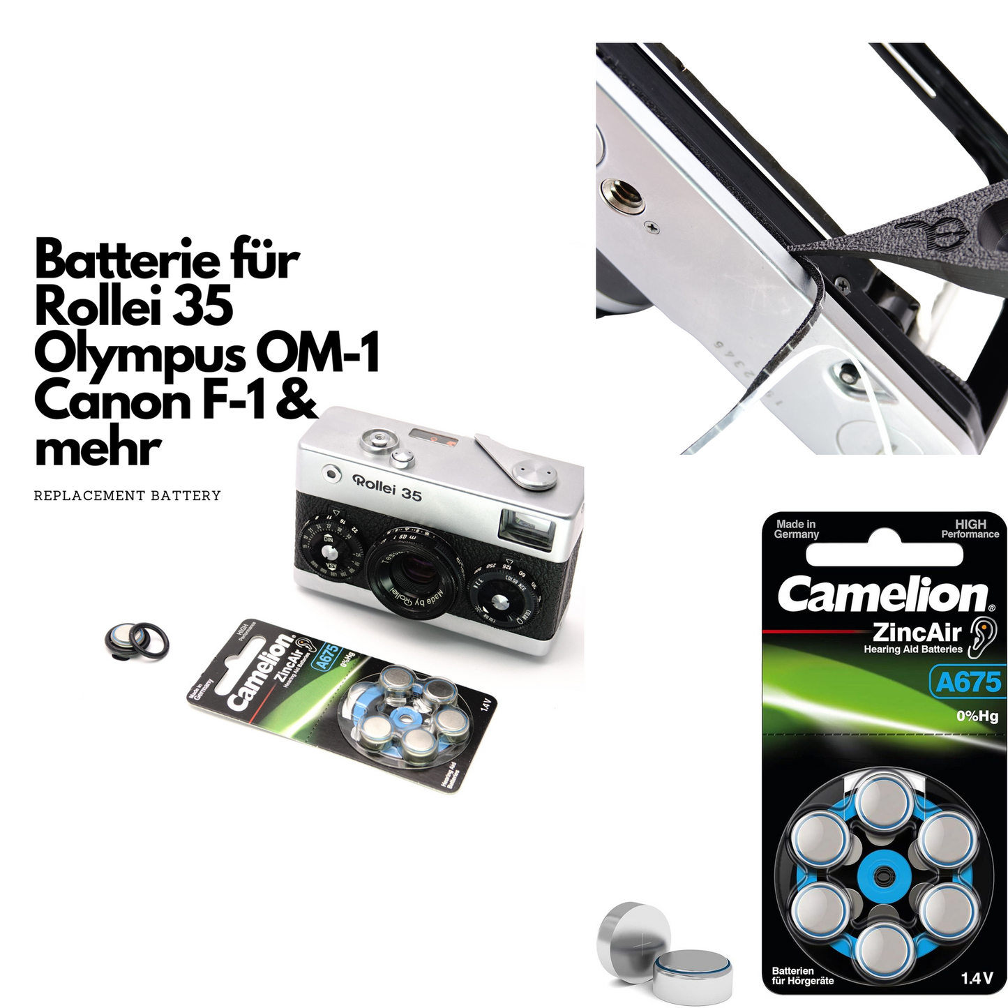 PX625ORingBatterieAdapterfuerRollei35OlympusOM1CanonF1MinoltaSRT