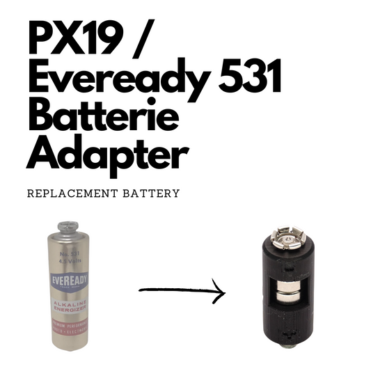 Eveready 531 Batterie Adapter 4,5V (V19PX, PX19, 531) für Polaroid Land Camera 100, 220, 230 & mehr