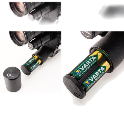 Akku-Adapter für Beaulieu 3008 S und 5008 S mit sechs Varta AAA Akkus