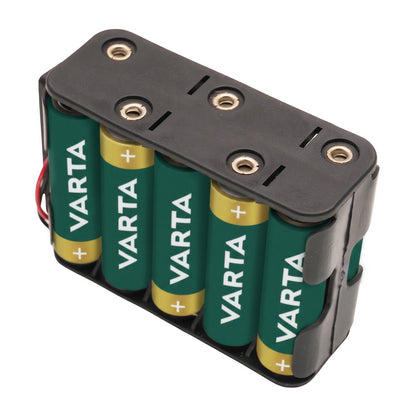 Batterieadapter S-12 für Canon Scoopic 16M, MN und MS mit zehn eingesetzten AA-Akkus