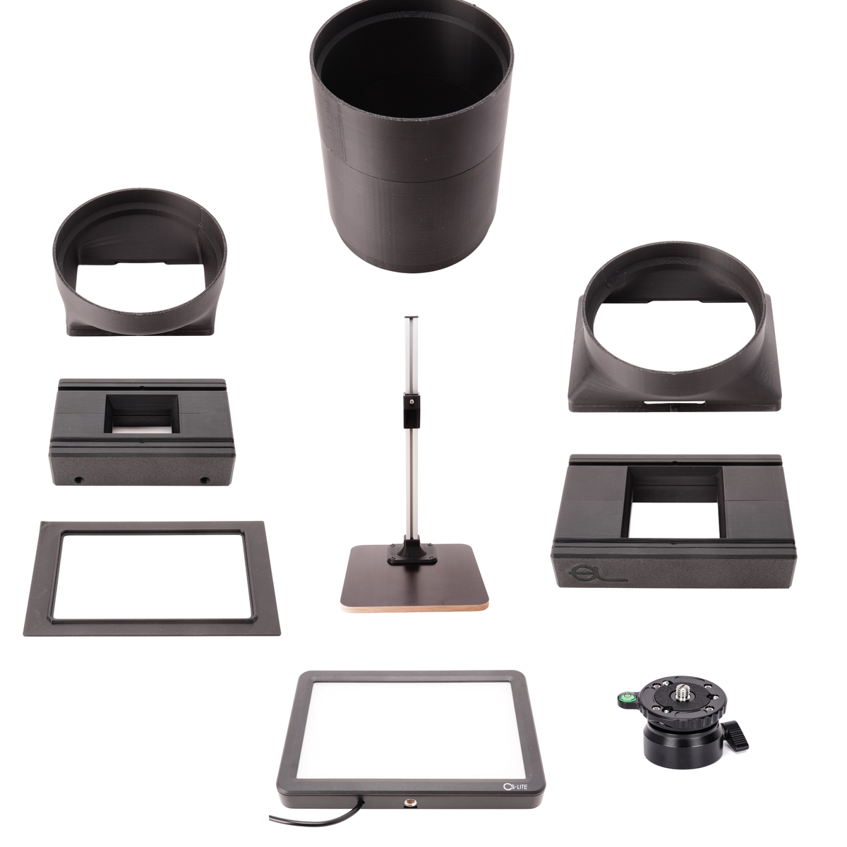 Film Scanner Set Duo für 35mm und 120, Ausführung Copy mit Nivellierbasis als zusätzliches Teil