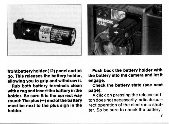 Batterieadapter für Minox 35 MB, ML & MDC (ersetzt PX28)