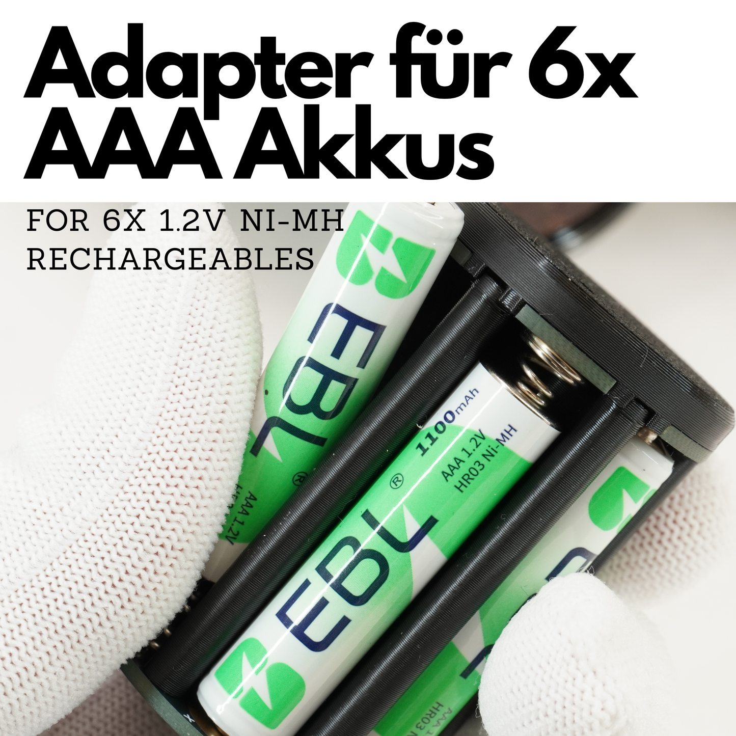 Akku-Adapter für Beaulieu 3008 & 5008 (für 6x AAA)