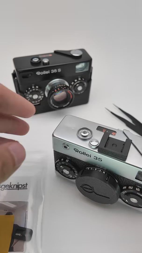 Video: Belichtungsmesser Abdeckung für Rollei 35, 35S, 35T