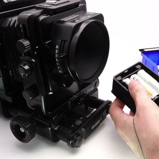 Video: Batterieadapter für Fuji GX680