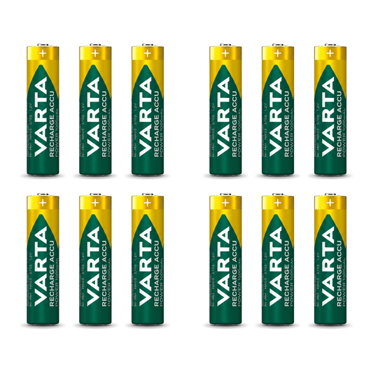 Zwölf Varta Recharge Accu Power AAA Akkus 1000 mAh